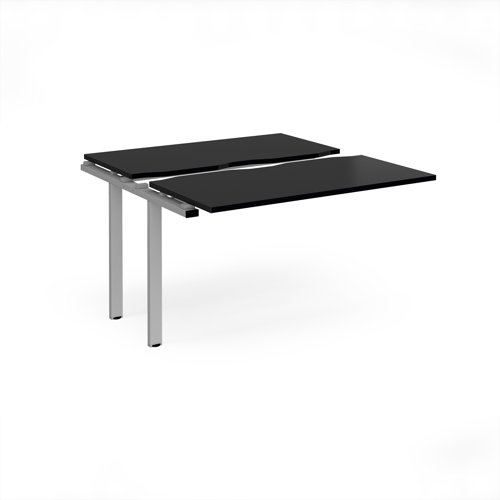 Adapt sliding top add on unit single 1200mm x 1200mm - silver frame, black top