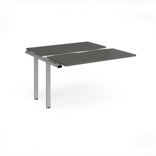 Adapt sliding top add on unit single 1200mm x 1200mm - silver frame, storm grey top