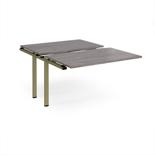 Adapt sliding top add on unit single 1200mm x 1600mm - green frame, grey oak top