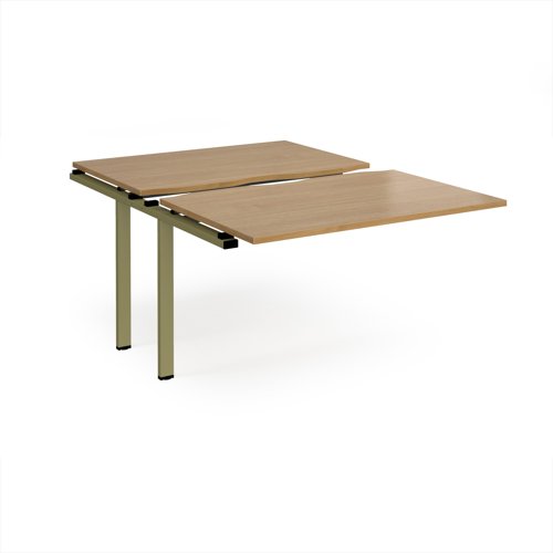 Adapt sliding top add on unit single 1200mm x 1600mm - green frame, oak top