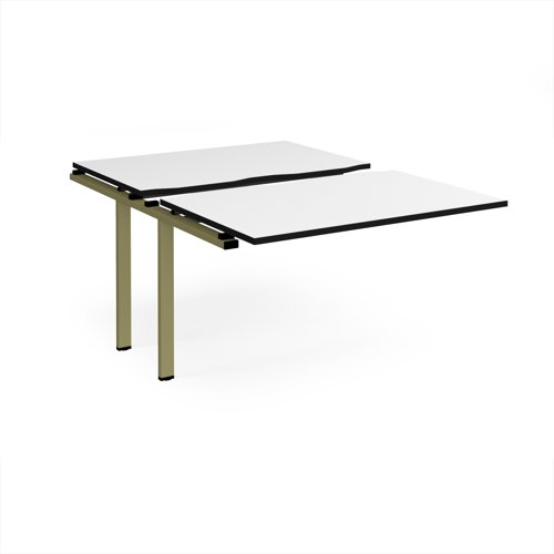 Adapt sliding top add on unit single 1200mm x 1600mm - green frame, white top, black edge