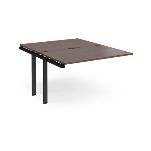 Adapt sliding top add on unit single 1200mm x 1600mm - black frame, walnut top