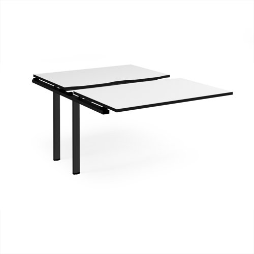Adapt sliding top add on unit single 1200mm x 1600mm - black frame, white top, black edge
