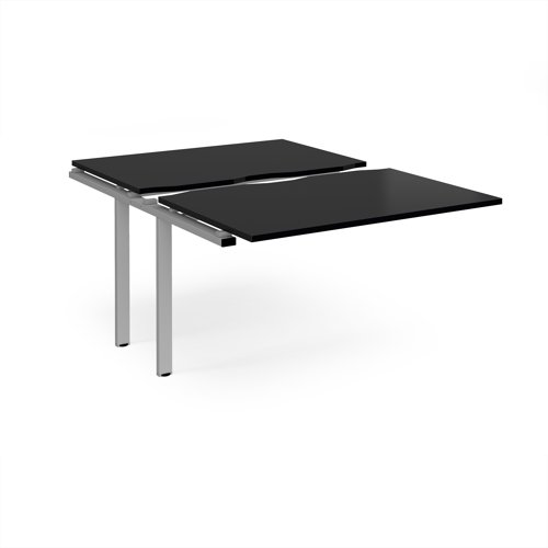 Adapt sliding top add on unit single 1200mm x 1600mm - silver frame, black top
