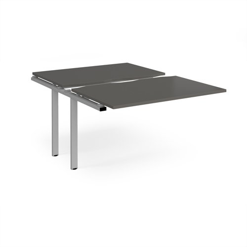 Adapt sliding top add on unit single 1200mm x 1600mm - silver frame, storm grey top