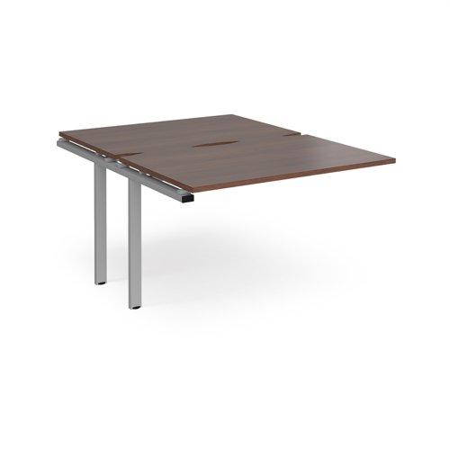 Adapt sliding top add on units 1200mm x 1600mm - silver frame, walnut top