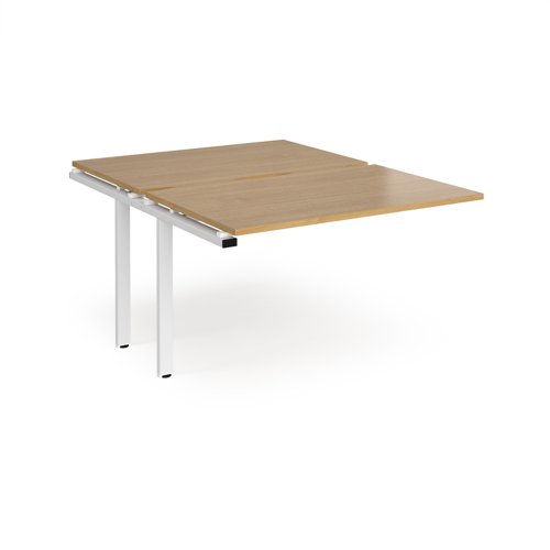 Adapt sliding top add on units 1200mm x 1600mm - white frame, oak top