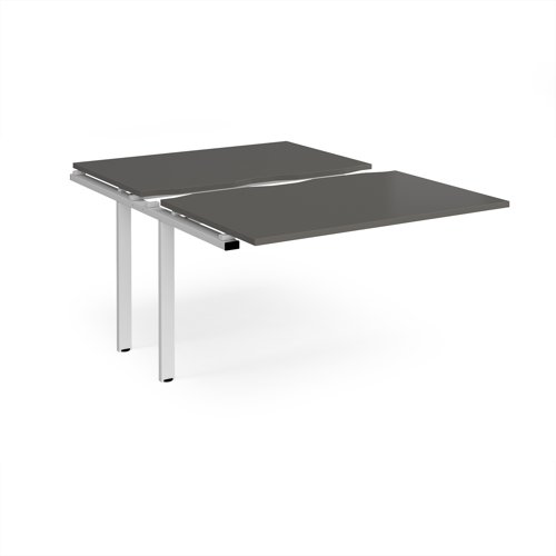 Adapt sliding top add on unit single 1200mm x 1600mm - white frame, storm grey top