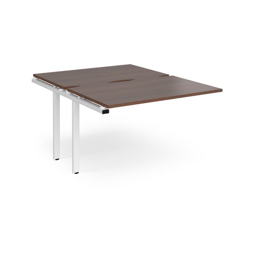 Adapt sliding top add on units 1200mm x 1600mm - white frame, walnut top