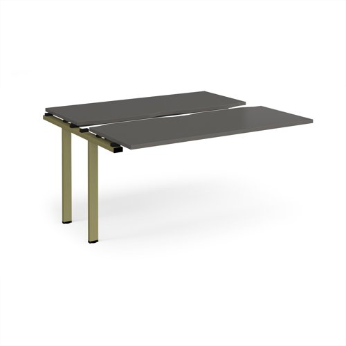Adapt sliding top add on unit single 1400mm x 1200mm - green frame, storm grey top