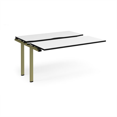 Adapt sliding top add on unit single 1400mm x 1200mm - green frame, white top, black edge