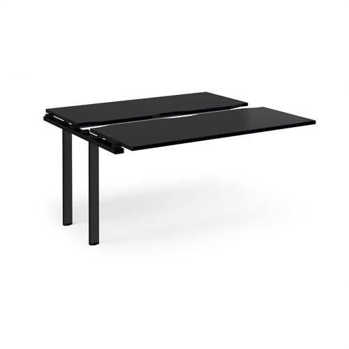 Adapt sliding top add on unit single 1400mm x 1200mm - black frame, black top