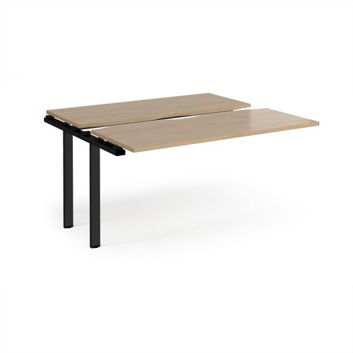 Adapt sliding top add on unit single 1400mm x 1200mm - black frame, kendal oak top
