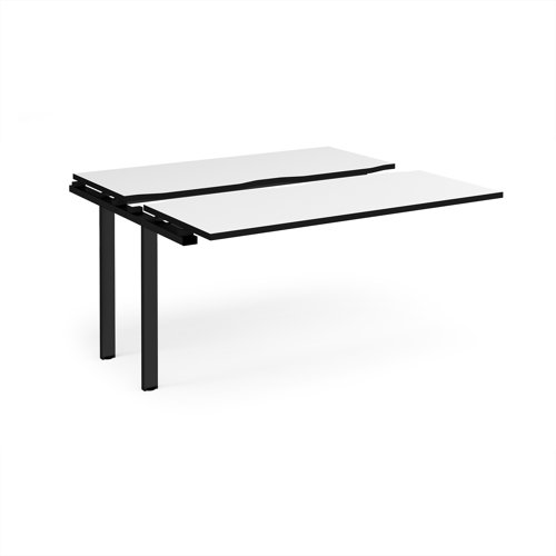 Adapt sliding top add on unit single 1400mm x 1200mm - black frame, white top, black edge