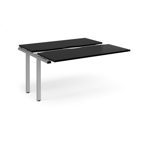Adapt sliding top add on unit single 1400mm x 1200mm - silver frame, black top