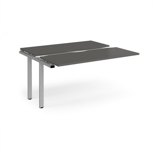 Adapt sliding top add on unit single 1400mm x 1200mm - silver frame, storm grey top