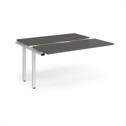 Adapt sliding top add on unit single 1400mm x 1200mm - white frame, storm grey top