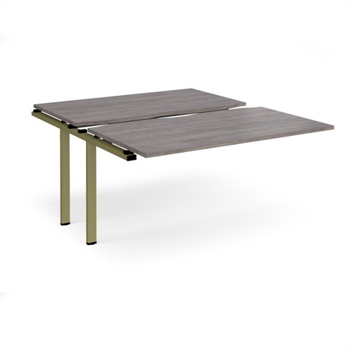 Adapt sliding top add on unit single 1400mm x 1600mm - green frame, grey oak top