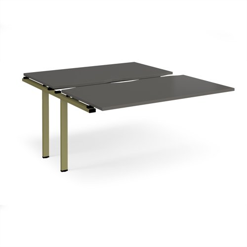 Adapt sliding top add on unit single 1400mm x 1600mm - green frame, storm grey top