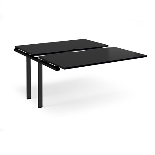 Adapt sliding top add on unit single 1400mm x 1600mm - black frame, black top