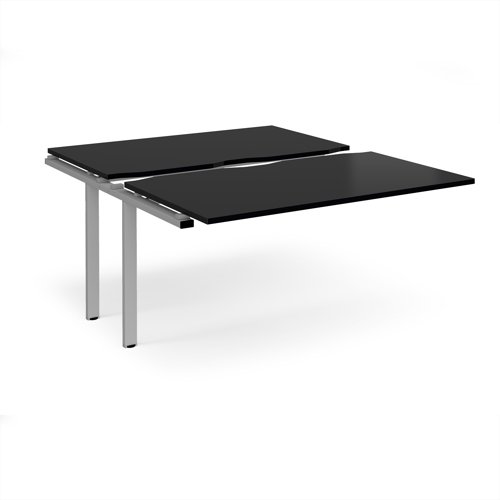 Adapt sliding top add on unit single 1400mm x 1600mm - silver frame, black top