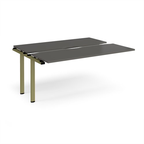 Adapt sliding top add on unit single 1600mm x 1200mm - green frame, storm grey top