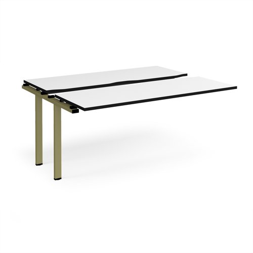 Adapt sliding top add on unit single 1600mm x 1200mm - green frame, white top, black edge
