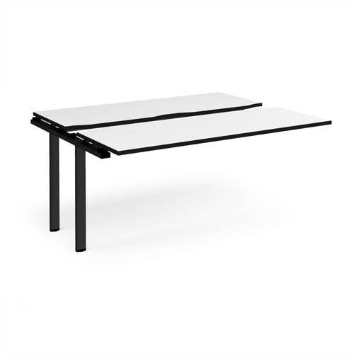 Adapt sliding top add on unit single 1600mm x 1200mm - black frame, white top, black edge