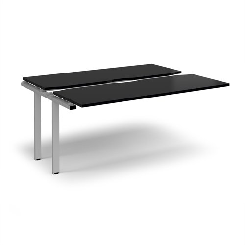 Adapt sliding top add on unit single 1600mm x 1200mm - silver frame, black top