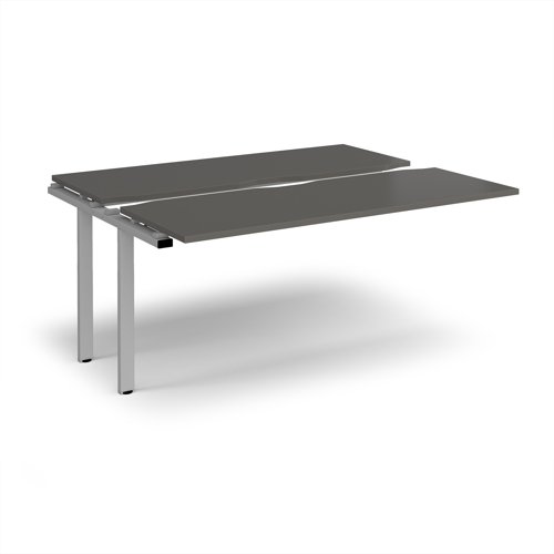 Adapt sliding top add on unit single 1600mm x 1200mm - silver frame, storm grey top