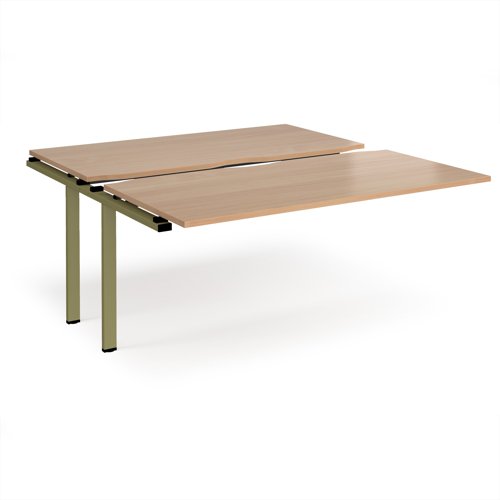 Adapt sliding top add on unit single 1600mm x 1600mm - green frame, beech top