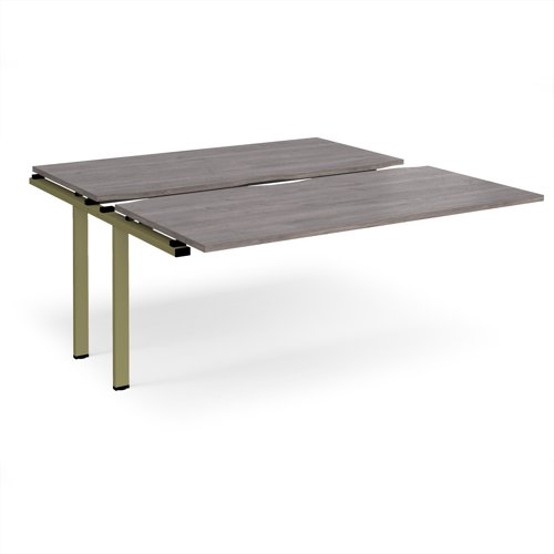 Adapt sliding top add on unit single 1600mm x 1600mm - green frame, grey oak top