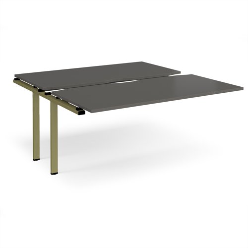 Adapt sliding top add on unit single 1600mm x 1600mm - green frame, storm grey top