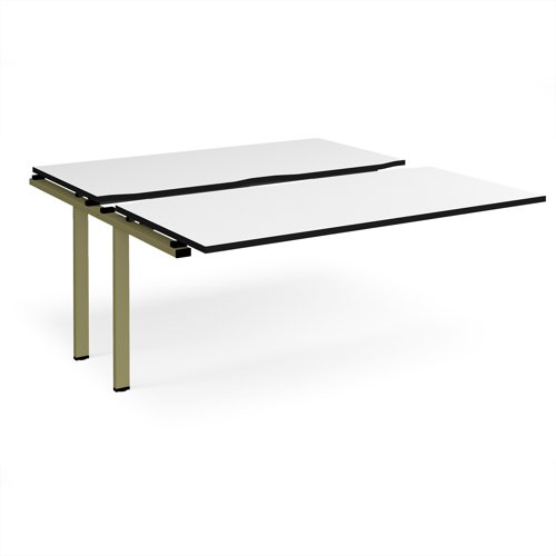 Adapt sliding top add on unit single 1600mm x 1600mm - green frame, white top, black edge