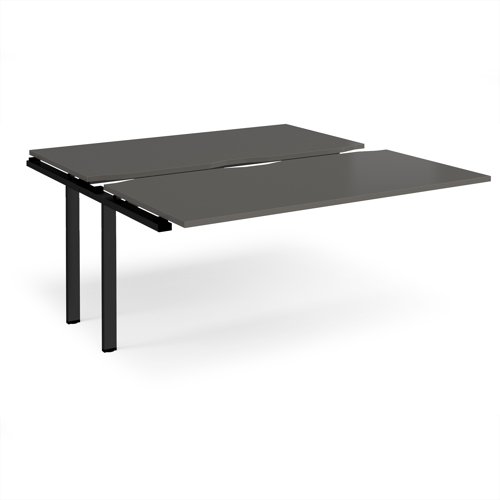 Adapt sliding top add on unit single 1600mm x 1600mm - black frame, storm grey top