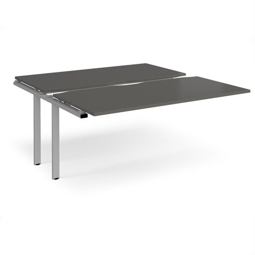 Adapt sliding top add on unit single 1600mm x 1600mm - silver frame, storm grey top