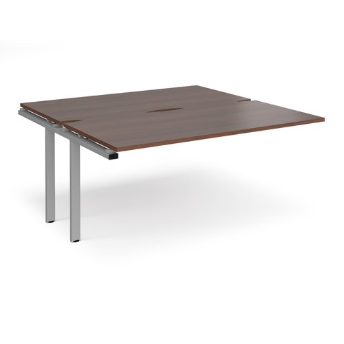 Adapt sliding top add on units 1600mm x 1600mm - silver frame, walnut top