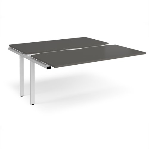 Adapt sliding top add on unit single 1600mm x 1600mm - white frame, storm grey top