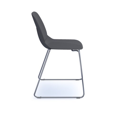 Strut multi-purpose chair with chrome sled frame - grey | STR501C-GR | Dams International