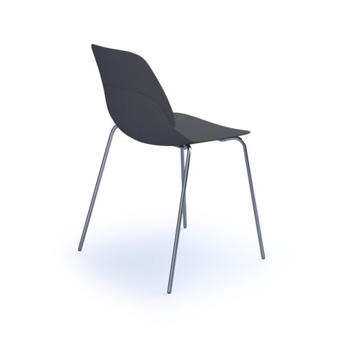 Strut multi-purpose chair with chrome 4 leg frame - grey | STR502C-GR | Dams International