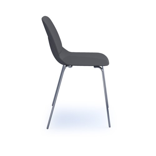 Strut multi-purpose chair with chrome 4 leg frame - grey | STR502C-GR | Dams International