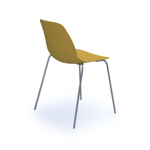 Strut multi-purpose chair with chrome 4 leg frame - mustard | STR502C-MU | Dams International