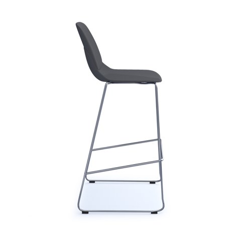 Strut multi-purpose stool with chrome sled frame - grey | STR601C-GR | Dams International