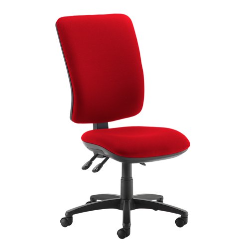 Senza extra high back operator chair with no arms - Belize Red