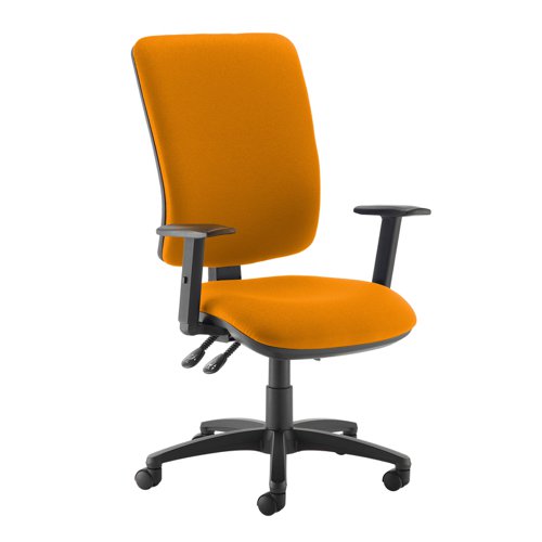 Senza extra high back operator chair with adjustable arms - Solano Yellow