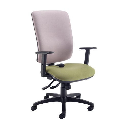 Senza XL fabric back operator chair with adjustable arms - made to order