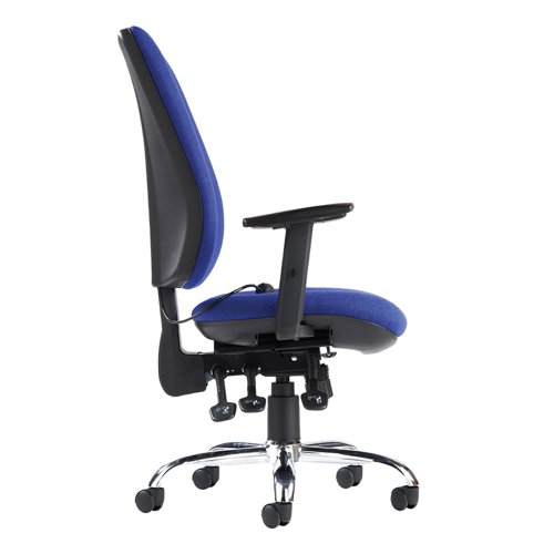 Senza Ergo 24hr ergonomic asynchro task chair - blue SXERGOB-BLU Buy online at Office 5Star or contact us Tel 01594 810081 for assistance