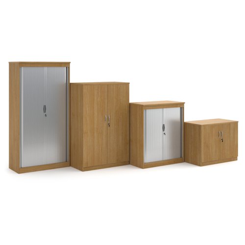 Systems double door cupboard 1200mm high - oak