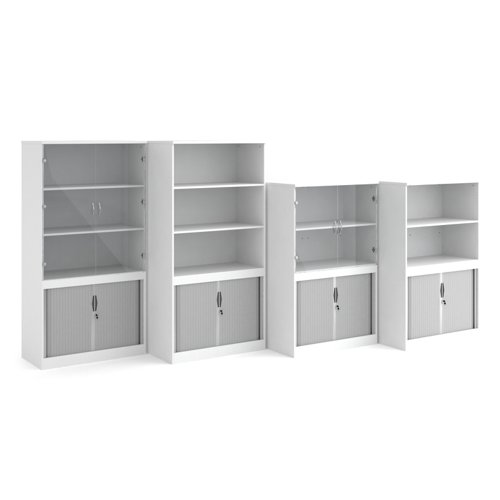 Systems double door cupboard 2000mm high - white