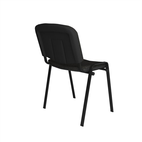 Taurus meeting room stackable chair with black frame and no arms - charcoal  TAU40002-C